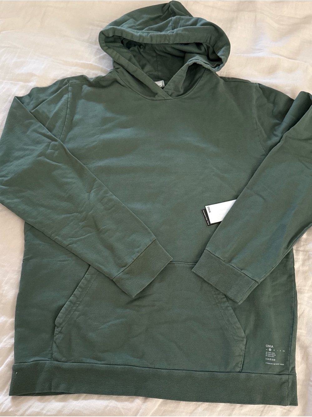 BNWT Onia Garment Dyed Soft Terry Hoodie Small